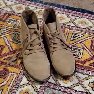 Blowfish Taupe Ankle Bootie